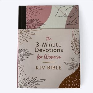 3 Minute Devotions for Women KJV Bible Pink Hardcover Red Letter Christian NEW